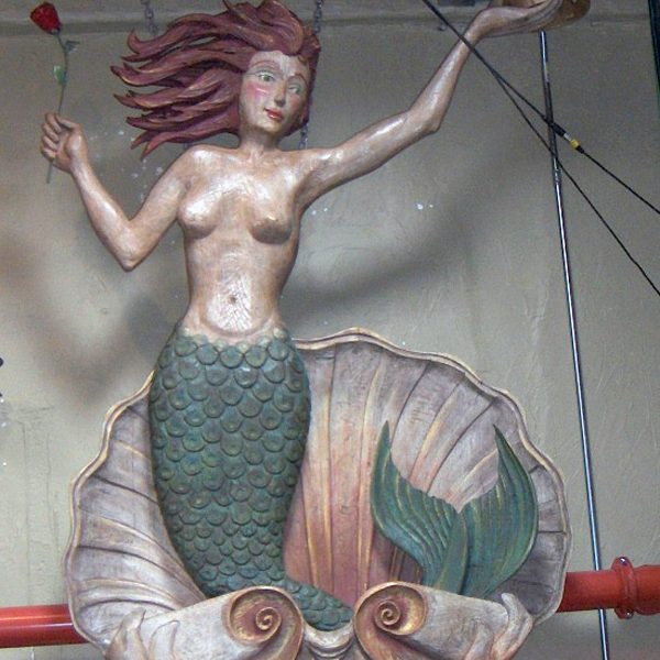 Carved Mermaid for the Rose and Crown Pub, Nantucket, MA